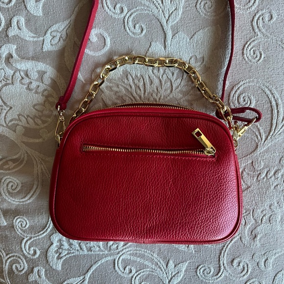 Red Leather Crossbody Bag - Picture 2 of 14